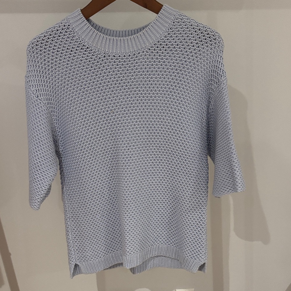 J. Crew Soft Blue Knit Sweater